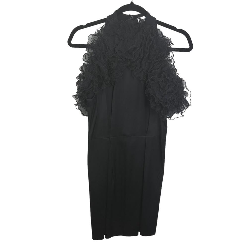 NEW Rodebjer Size XS Raven Cocktail Ruffle Mini Dress in Black - Picture 5 of 12